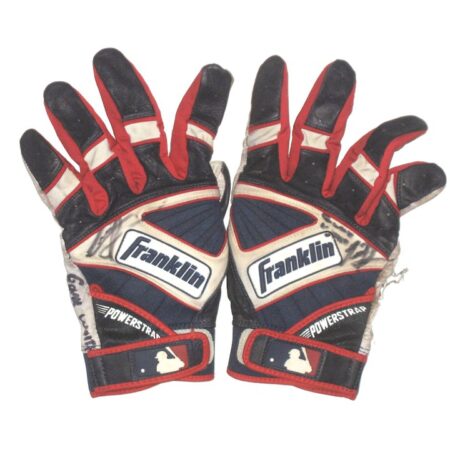 Cesar Rodriguez 2022 FCL Braves Game Worn & Signed Franklin Powerstrap Batting Gloves