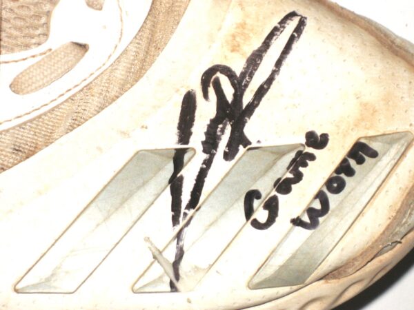 Cesar Rodriguez 2022 FCL Braves Game Worn & Signed White & Silver Adidas Baseball Cleats