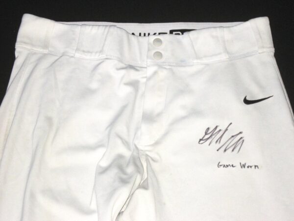 Gordon Graceffo Villanova Wildcats #24 Game Worn & Signed White Nike Pants