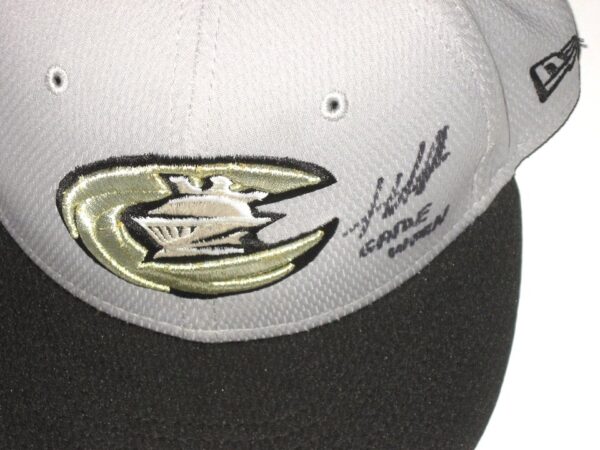 Hunter Schryver Game Worn & Signed Official Charlotte Knights New Era 59FIFTY Hat