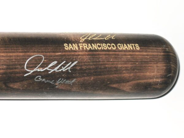 Jalen Miller 2018 San Jose Giants Game Used & Signed Louisville Slugger C271 Maple Baseball Bat - CRACKED