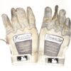 Jalen Miller Richmond Flying Squirrels Game Worn & Signed White & Gray Franklin Batting Gloves