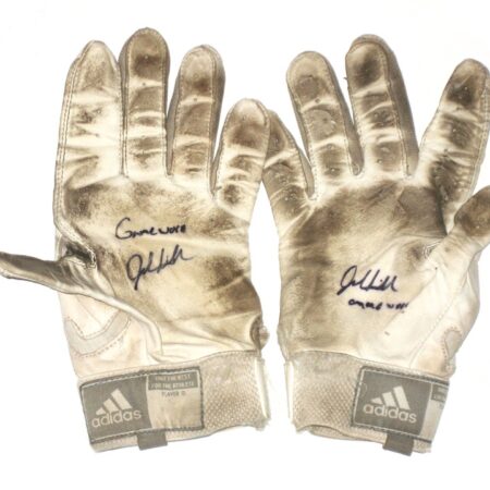 Jalen Miller San Jose Giants Game Worn & Signed Adidas Adizero Gloves - Great Use!