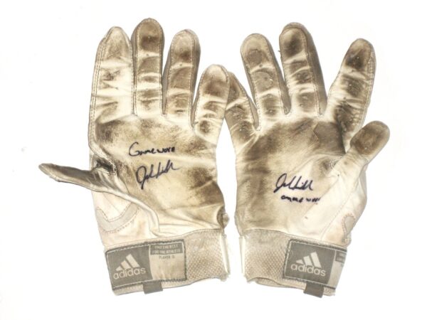 Jalen Miller San Jose Giants Game Worn & Signed Adidas Adizero Gloves - Great Use!