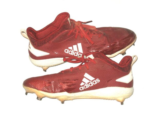 Jalen Miller San Jose Giants Game Worn & Signed Red & White Adidas Cleats
