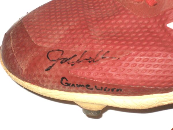 Jalen Miller San Jose Giants Game Worn & Signed Red & White Adidas Cleats