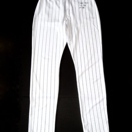 Jonathan Stiever Chicago White Sox Spring Training Worn & Signed Go Sox! White Pinstripe Nike Pants