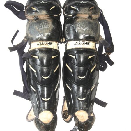 Rusber Estrada 2022 Augusta GreenJackets Game Used & Signed All-Star 7 AXIS LG40WPRO Catchers Leg Guards