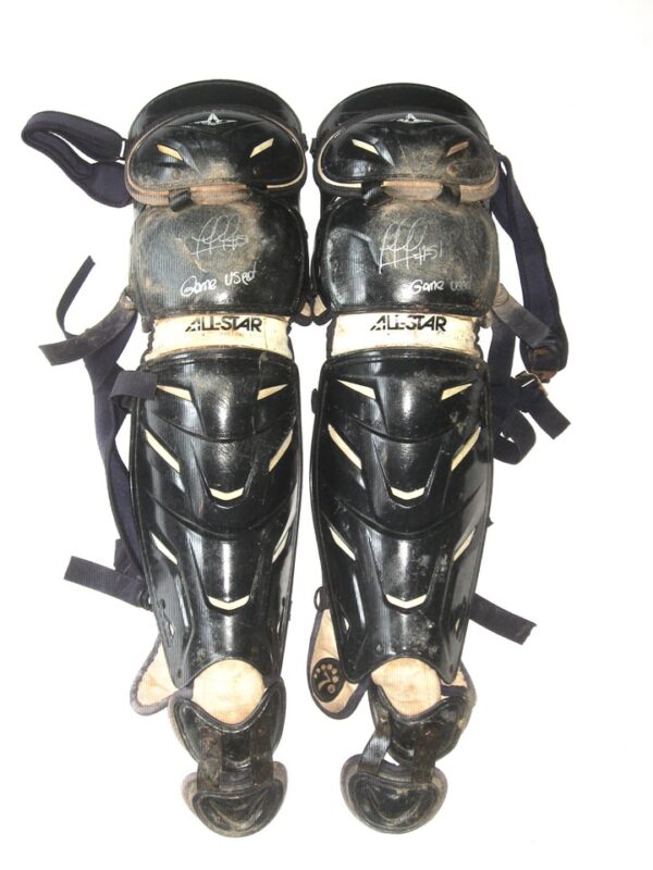 Rusber Estrada 2022 Augusta GreenJackets Game Used & Signed All-Star 7 AXIS LG40WPRO Catchers Leg Guards