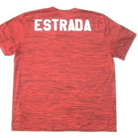Rusber Estrada 2022 Practice Worn & Signed Official Atlanta Braves Baseball ESTRADA Nike Dri-Fit Shirt