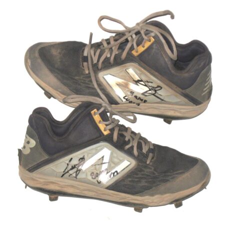 Cesar Rodriguez 2021 FCL Braves Game Worn & Signed Blue & Gray New Balance Baseball Cleats
