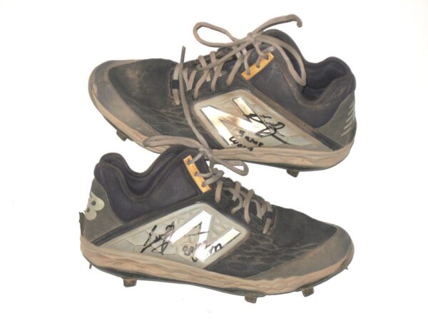 Cesar Rodriguez 2021 FCL Braves Game Worn & Signed Blue & Gray New Balance Baseball Cleats