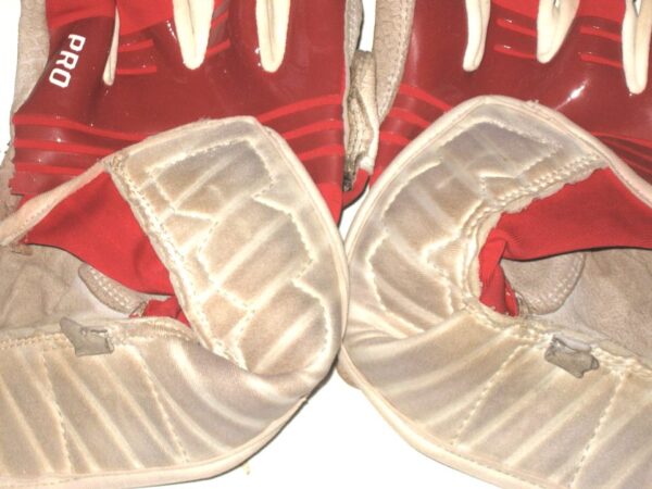 Drew Campbell 2022 Rome Braves Game Used & Signed Red & White Lizard Skins Batting Gloves