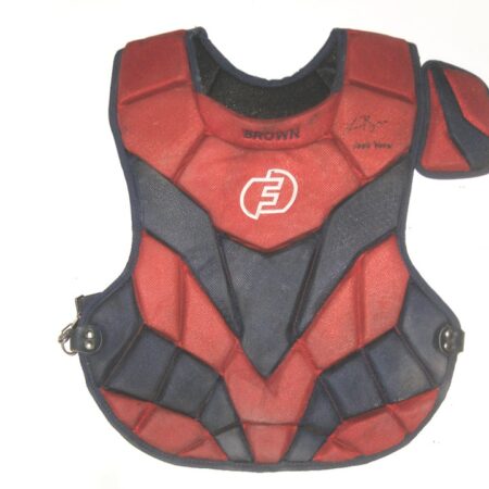 Logan Brown 2021 Rome Braves Game Worn & Signed Force3 Pro Gear Catcher's Chest Protector