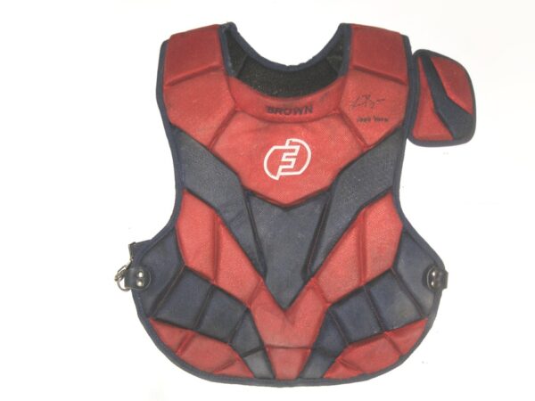 Logan Brown 2021 Rome Braves Game Worn & Signed Force3 Pro Gear Catcher's Chest Protector