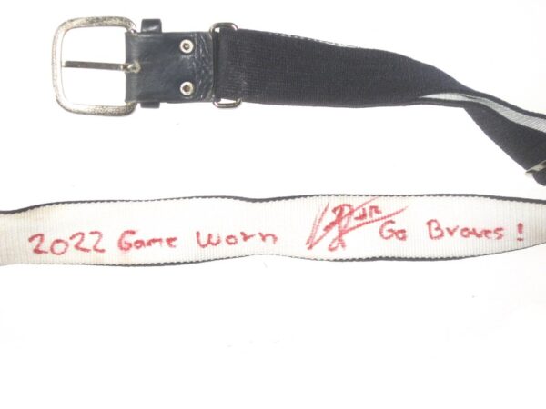 Cesar Rodriguez 2022 FCL Braves Game Worn & Signed Adams Baseball Belt