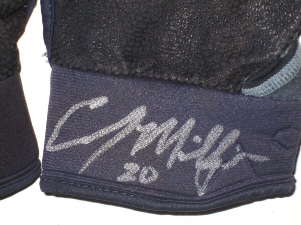 Cody Milligan 2022 Mississippi Braves Game Used & Signed Blue & Black EvoShield Batting Gloves