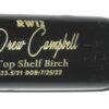 Drew Campbell 2022 Rome Braves Game Used & Signed BIRDMAN RW12 Birch Baseball Bat - CRACKED