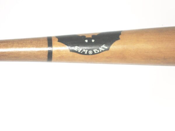 Drew Lugbauer 2021 Peoria Javelinas Game Used & Signed SAM Rideau Crusher Maple Baseball Bat CRACKED - Star of the Arizona Fall League!