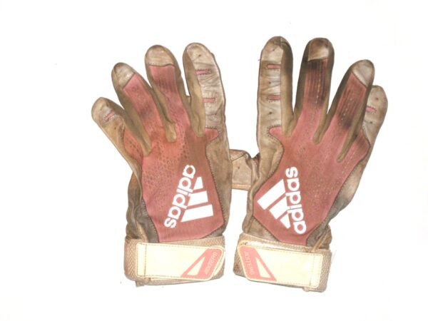 Jalen Miller Richmond Flying Squirrels Game Worn & Signed Mothers Day Adidas Batting Gloves