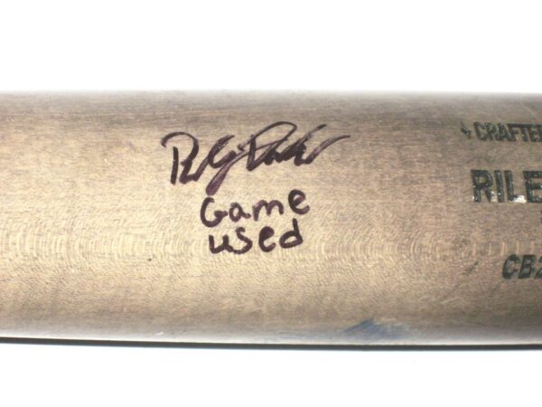 Riley Delgado 2021 Rome Braves Game Used & Signed Cooperstown CBC271 Maple Baseball Bat - CRACKED