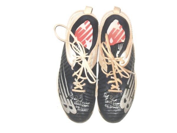 Riley Delgado 2022 Mississippi Braves Game Worn & Signed New Balance Baseball Cleats