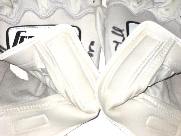 Stuart Fairchild 2020 Cincinnati Reds Game Worn & Signed White Franklin Batting Gloves