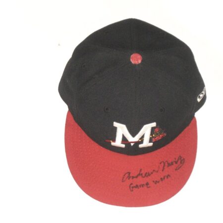 Andrew Moritz 2022 Game Worn & Signed Official Mississippi Braves Home New Era 59FIFTY Hat