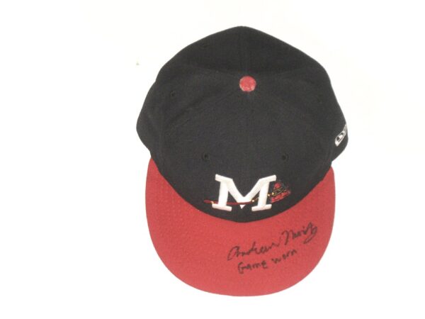 Andrew Moritz 2022 Game Worn & Signed Official Mississippi Braves Home New Era 59FIFTY Hat