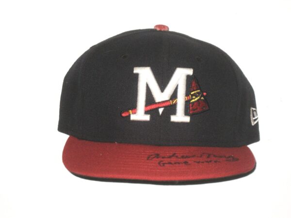 Andrew Moritz 2022 Game Worn & Signed Official Mississippi Braves Home New Era 59FIFTY Hat