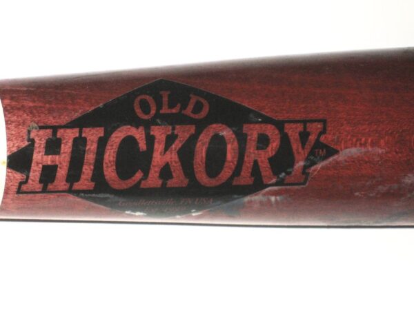 Andrew Moritz 2022 Mississippi Braves Game Used & Signed Old Hickory Maple Baseball Bat - CRACKED