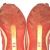 Andrew Moritz 2022 Mississippi Braves Game Worn & Signed Red & White Under Armour Baseball Cleats