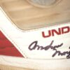 Andrew Moritz 2022 Mississippi Braves Game Worn & Signed Red & White Under Armour Baseball Cleats