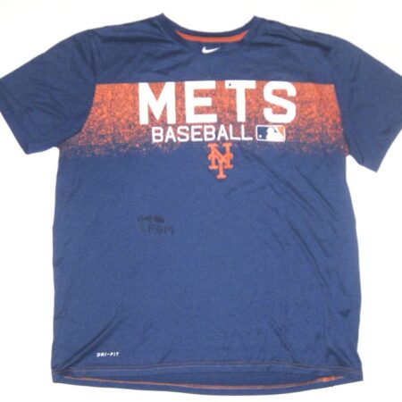 Colby Morris 2022 Team Issued & Signed LFGM Official Blue & Orange New York Mets Baseball Nike Dri-Fit XL Shirt