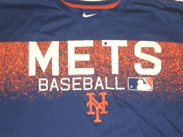 Colby Morris 2022 Team Issued & Signed LFGM Official Blue & Orange New York Mets Baseball Nike Dri-Fit XL Shirt