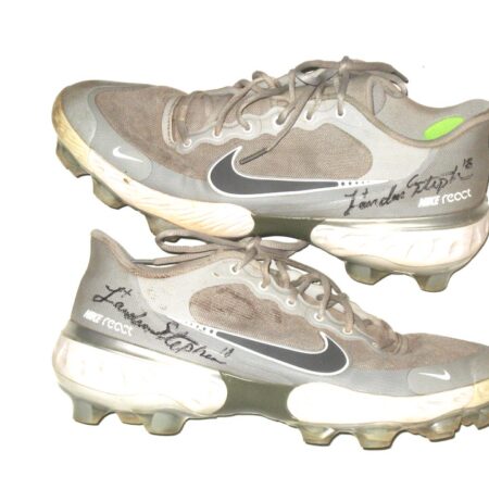 Landon Stephens 2022 Rome Braves Game Worn & Signed Nike Alpha Huarache Baseball Cleats