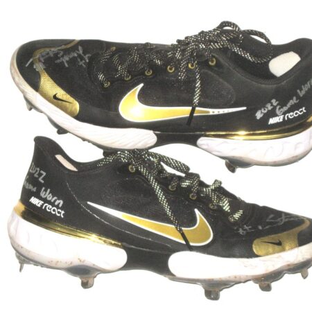 Landon Stephens 2022 Rome Braves Game Worn & Signed Nike Alpha Huarache Baseball Cleats