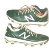 Landon Stephens Augusta GreenJackets Game Worn & Signed Green & White New Balance Baseball Cleats