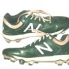 Landon Stephens Augusta GreenJackets Game Worn & Signed Green & White New Balance Baseball Cleats