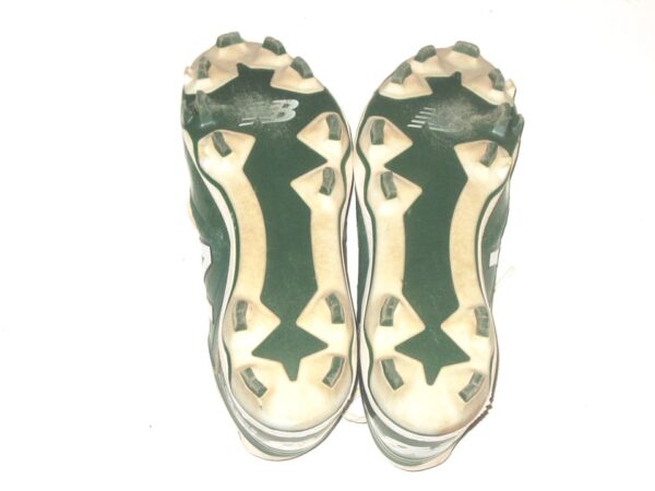 Landon Stephens Augusta GreenJackets Game Worn & Signed Green & White New Balance Baseball Cleats