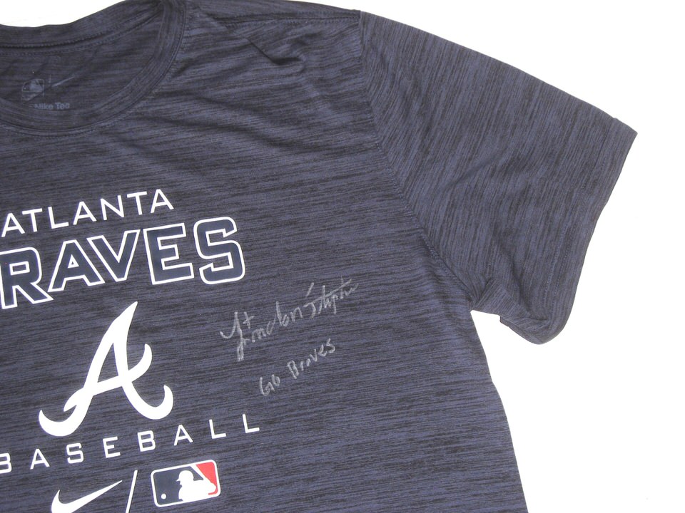 Landon Stephens Practice Worn & Signed Official Atlanta Braves Baseball  Nike Dri-Fit XL Shirt - Big Dawg Possessions