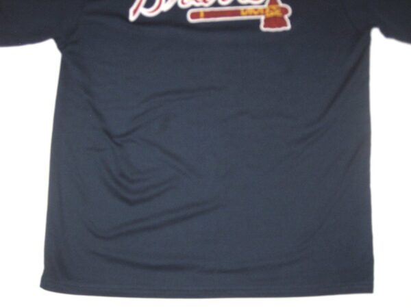 Riley Delgado 2022 Game Worn & Signed Blue Atlanta Braves Paragon Shirt