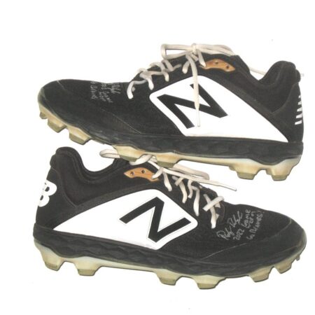 Riley Delgado 2022 Mississippi Braves Game Worn & Signed Black & White New Balance Baseball Cleats