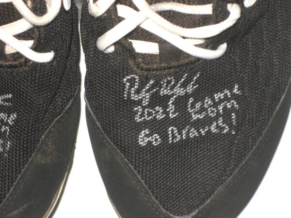 Riley Delgado 2022 Mississippi Braves Game Worn & Signed Black & White New Balance Baseball Cleats