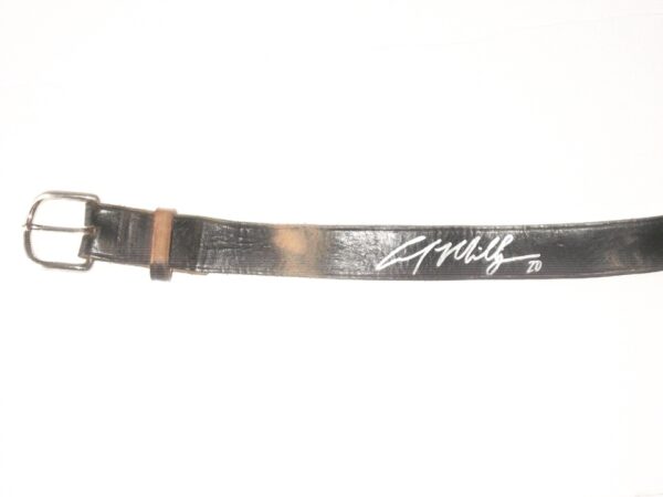 Cody Milligan 2022 Mississippi Braves Game Used & Autographed Black Leather Belt