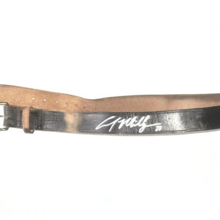 Cody Milligan 2022 Mississippi Braves Game Used & Autographed Black Leather Belt