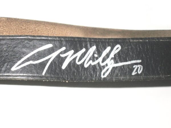 Cody Milligan 2022 Mississippi Braves Game Used & Autographed Black Leather Belt