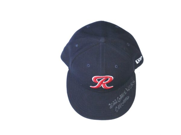 Colby Morris 2022 Game Worn & Signed Official Navy Tacoma Rainiers Home New Era 59FIFTY Hat