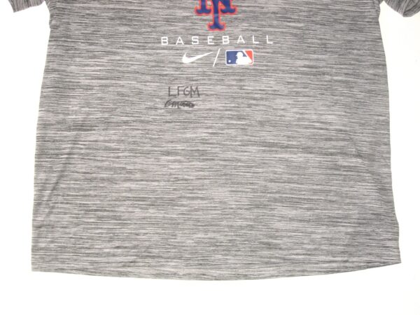 Colby Morris 2022 Practice Worn & Signed LFGM Official New York Mets Baseball Nike Dri-Fit XL Shirt