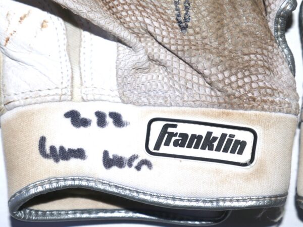 Drew Lugbauer 2022 Mississippi Braves Game Worn & Signed Franklin Batting Gloves